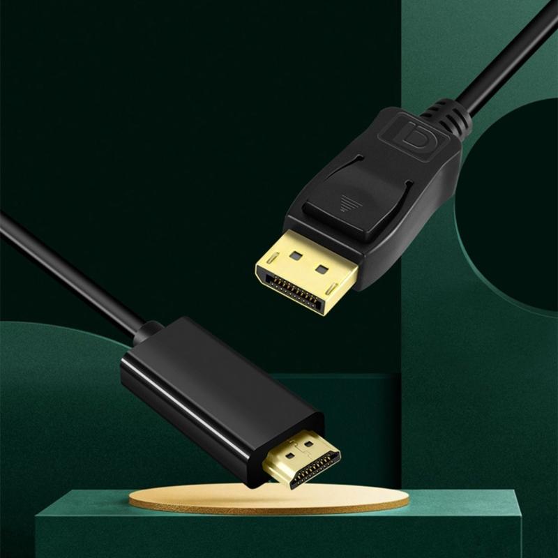 Male HDTV-compatible Male Adapter Cable 4K60Hz UHD Gold Connectors PC Laptop Monitor