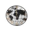 World Map Wall Clock 24 Inch Quartz Silent Battery Operated Round Modern Decorative Wall Clock for Living Room Entryway