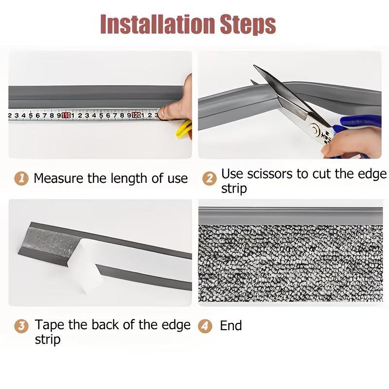 1PC 1/3meters Transition Edge Strip, Carpet Edge Strip, Floor Edge Strip Rough Edged Floor Edging Strip, Easy To Install
