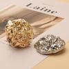 5pcs Irregularly Shaped Buttons 18mm/23mm/45mm Gold/Silver Color Wrinkle Shank Buttons Clothing Accessories