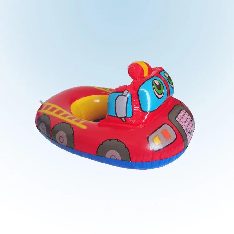 Inflatable Water Toys Cartoon Police Car Baby Swimming Float Seat Boat Summer Outdoor Pool Swim Ring Inflatable Water Equipment