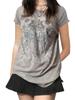 2023 European & American Halloween Skull Print Casual Women's Short Sleeve Sweatshirt Top