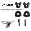 Ahvqevn Bicycle Seatpost Clamp Adapter for Carbon Saddle Rail 7x7mm Bicycle Seatpost Tube Clip Cycling Accessories Oval/Round