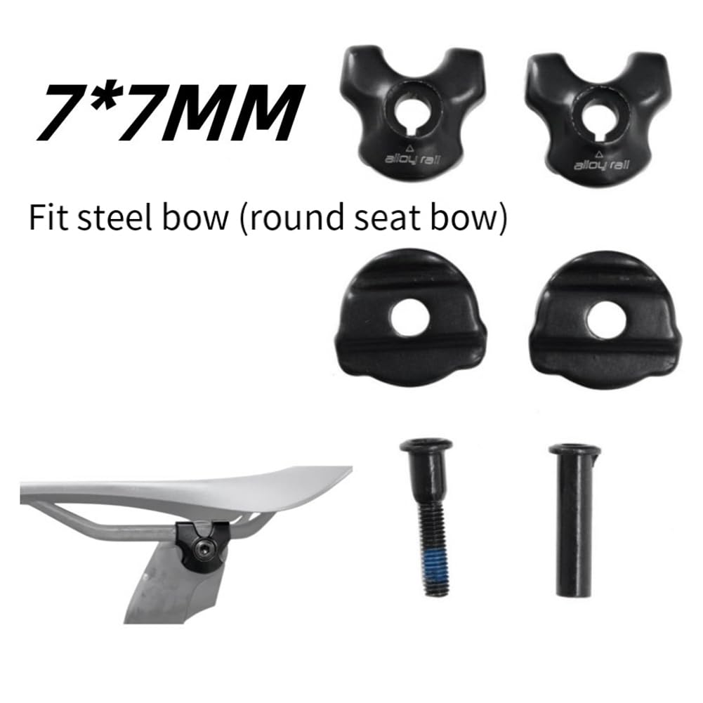 Ahvqevn Bicycle Seatpost Clamp Adapter for Carbon Saddle Rail 7x7mm Bicycle Seatpost Tube Clip Cycling Accessories Oval/Round