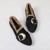 Soft Bottom Low Heel Light Mouth Women's Autumn and Winter New Fashion Outer Wear Thick Heel Plush Warm Fluffy Shoes