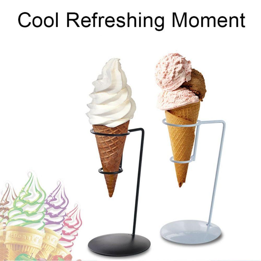 Durable Iron Ice Cream Holder Display Rack Ice Cream Sweet Cone Holder Sundae Sweet Cone Ice Cream Rack Baking Party