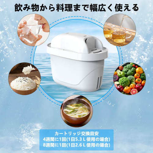 Compatible BRITA MAXTRA Water Purifier Cartridges, High-Removal Filter Cartridges, Set of 6