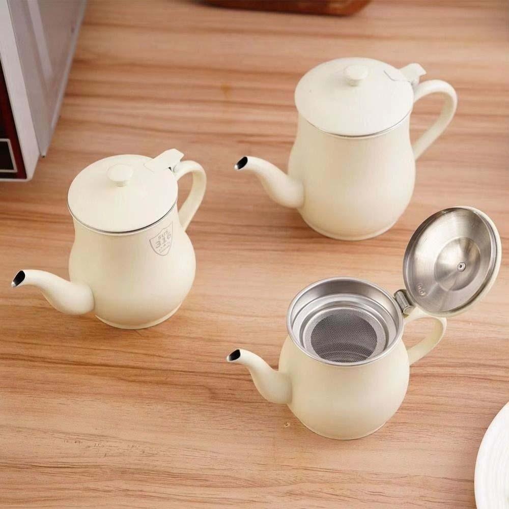 Thickened Oil Dispenser Bottle Leak-Proof Oil Filter Pot Stainless Steel Oil Pot  Kitchen Supplies