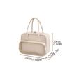 Einfarbige Hand-Kosmetiktasche Große Kapazität Kulturtasche Einfache Make-up-Tasche Damen