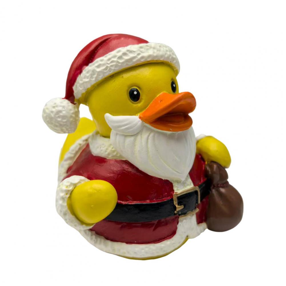 Christmas Duck Figurine Santa Claus Reindeer Elf Snowman Duck Statue Resin Animal Sculpture Xmas Holiday Party Decor Ornament