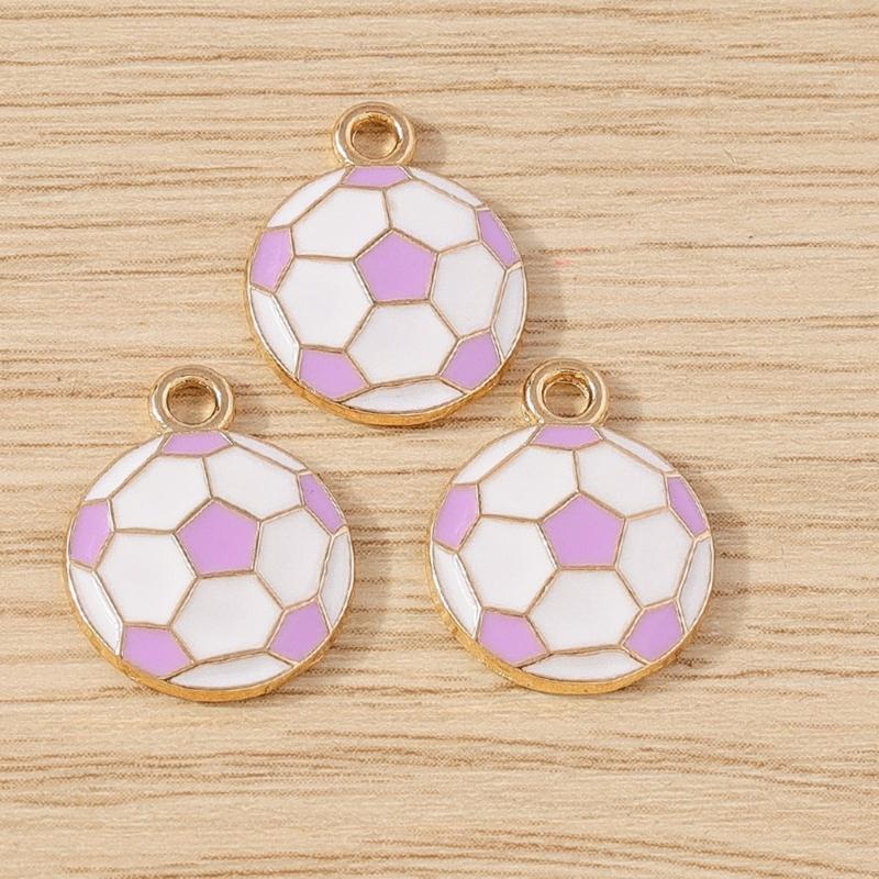 Packung mit 30 Mini-Fußball-Schlüsselanhängern Legierung Emaille Anhänger Für Sportfans DIY Schmuck Bastelprojekte Kompakte Größe Fußball Zubehör