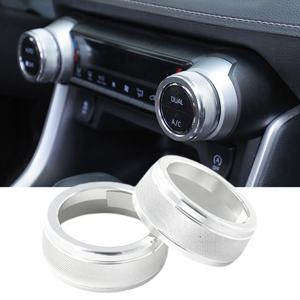 Aluminum Air Conditioner Knob Trim Air Conditioning Key Trim Air Conditioning Knob Covers Interior Decoration for Car