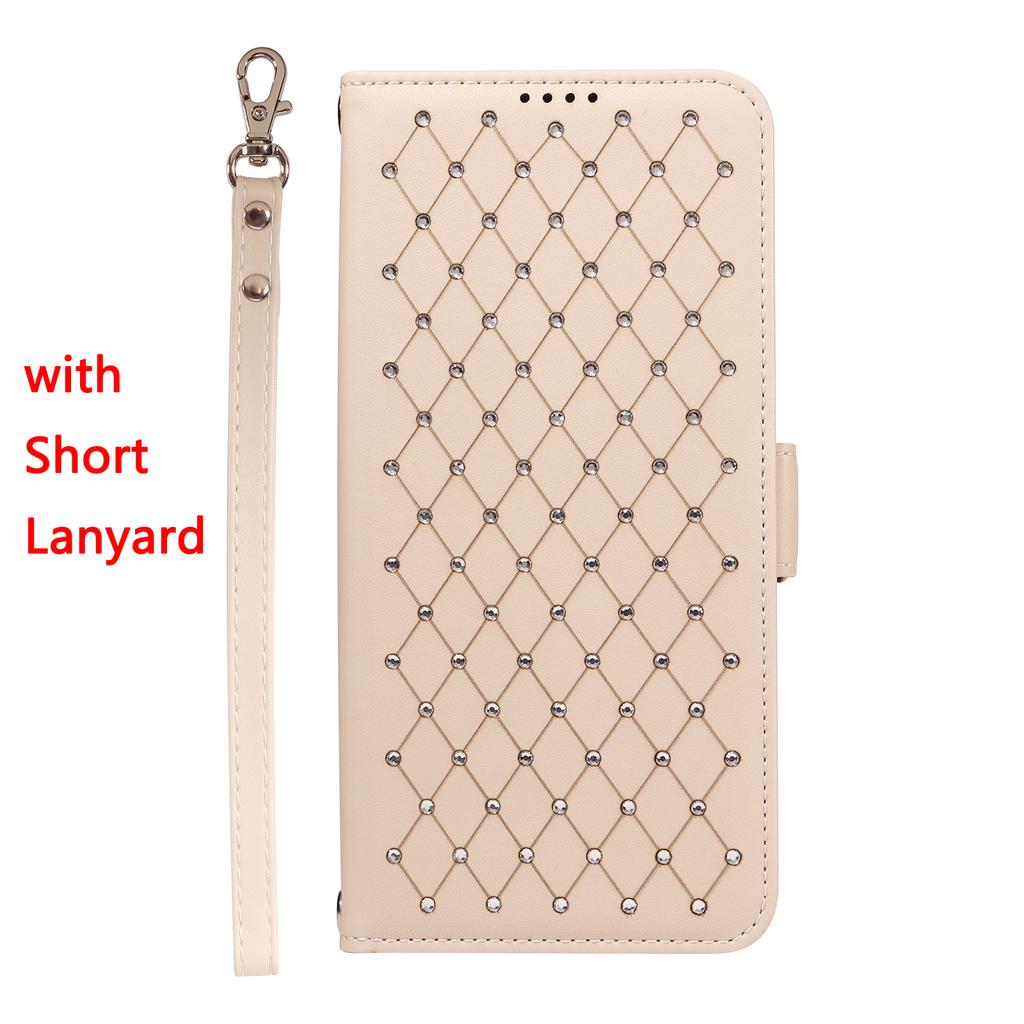 Phone Case for iPhone 17 16 Pro Max 15 Plus 14 13 Plus 12 Pro Max Bling Leather Phone Case with Lanyard Flip Wallet Stand Cover