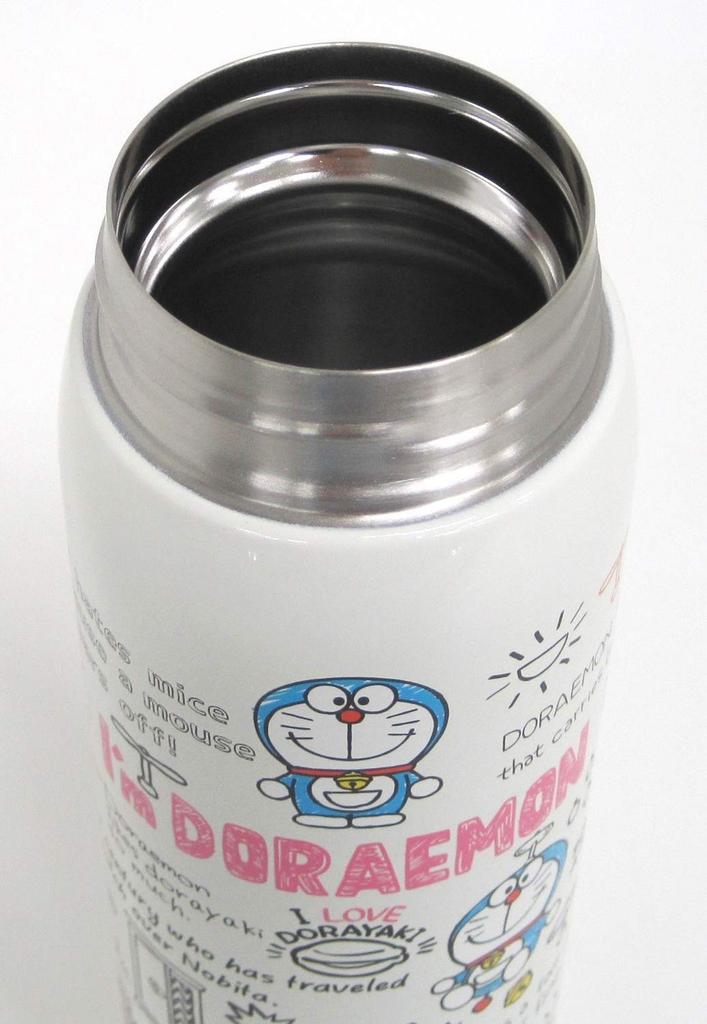 OSK Doraemon Stainless Steel Mug Insulates for Hot or Cold Gift Blue One-Push Bottle, 350ml, Drinks, Boxed, Lightweight, SBK-490P,