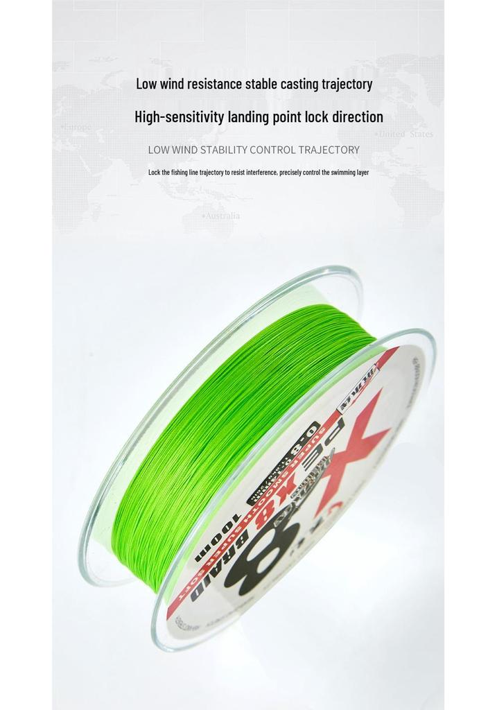 8-Strand Sinking Core-Spun PE Fishing Line: Ultra-Smooth, High Tensile Strength, Ideal for Ya, Perfect for Horse Fish.
