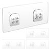 No Drill Plastic Hooks For Damage Free Installation Strong Adhesive Transparent Design Reusable For Home Office Organization