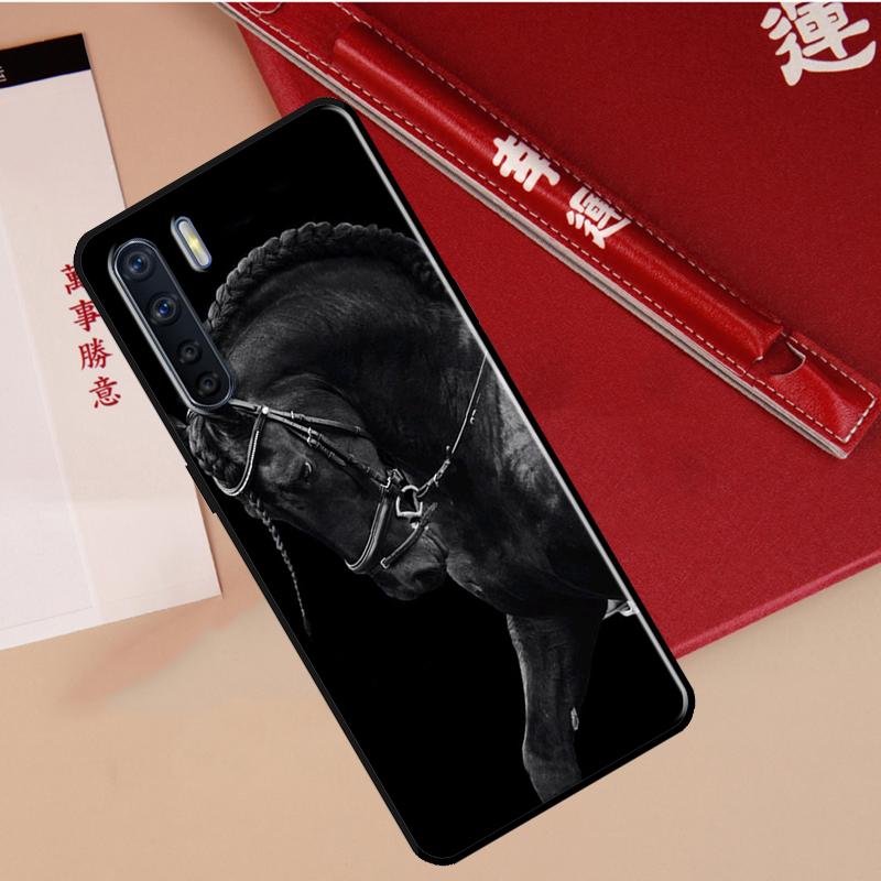 Domineering Cool Horse Case For Oppo A94 A18 A74 A57 A17 A77 A38 A58 A78 A98 A54 A80 A60 A40 A96 A76 A16 A15 A5 Pro
