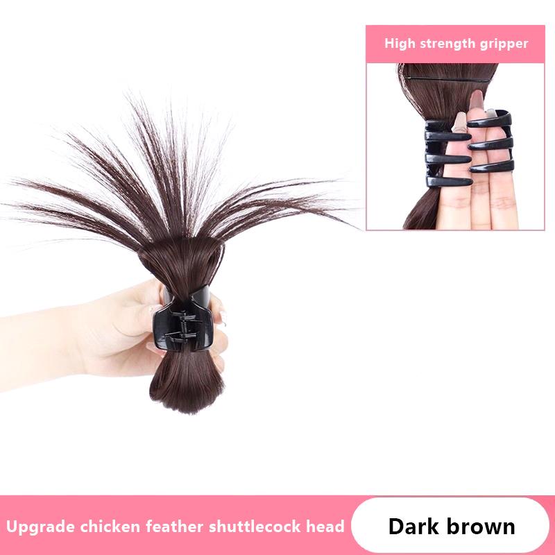 Dámská poloviční spona do vlasů pírko badmintonový košíček hlava líný drdol krabí klip příčesek klip na culík vlasové doplňky