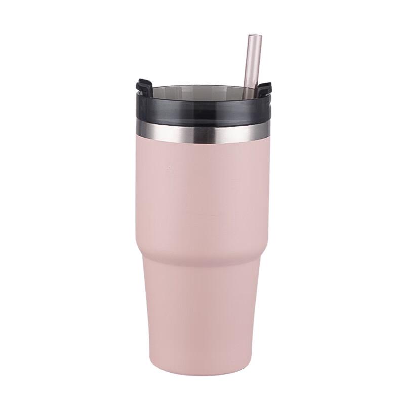 Insulated Car Tumbler with Straw