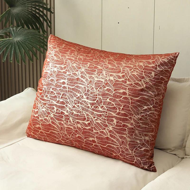 55/60/70/80CM Peach velvet Large Square Pillowcase Coffee Sofa Back Huge Cushion Cover Washable Living Room Bedroom Pillow Cases