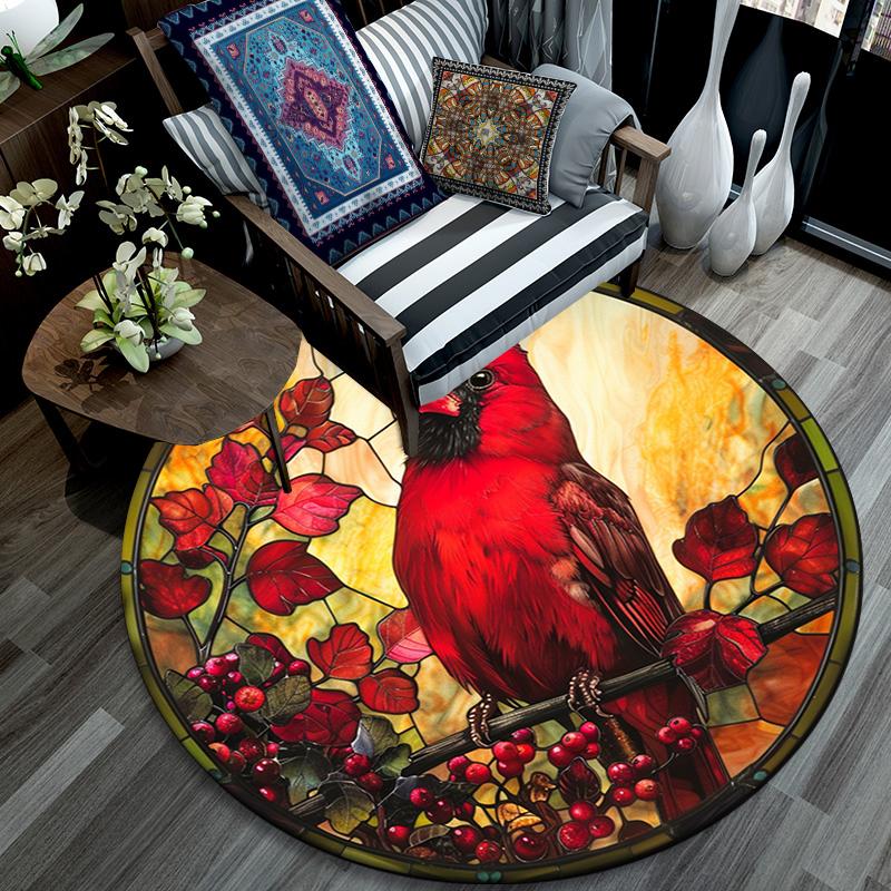 Cartoon Print Round Area Rug,Carpet Rug for Living Room Bedroom Sofa Playroom Decor,Non-slip Floor Mat