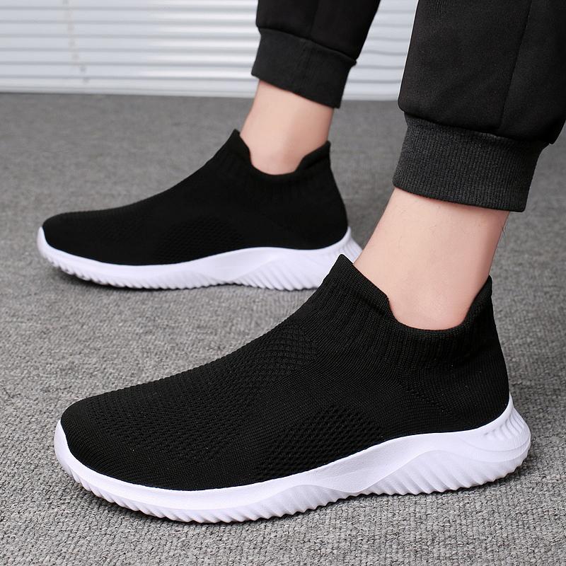 Men Sports Shoes Breathable Mesh Comfortable Flat Casual Walking Shoes Lightweight Outdoor Running Shoes for Men