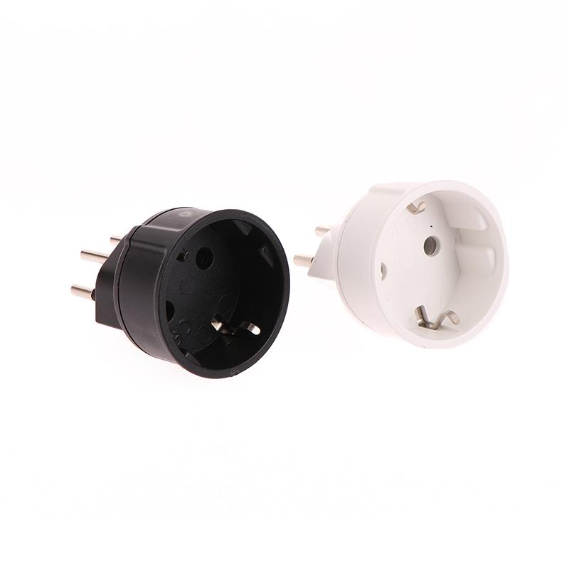 1Pc European France To Swiss Plugs Travel Adapter 3 Pin Plug 10A 250V Power Plug EU To Switzerland Electrical Plug Socket