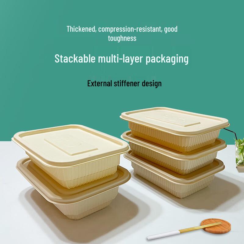 Disposable 500ml Single-Compartment Eco-Friendly Meal Containers