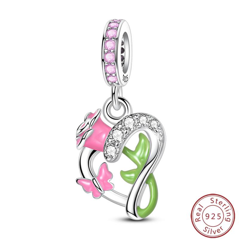 Green Series Copper Lucky Clover Avocado Cactus Spring Charms Beads 3Mm Diy Fine Jewelry Making