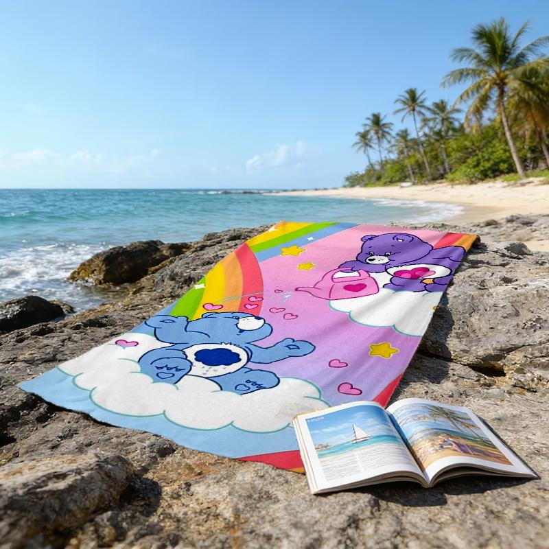 Ultra-Soft Beach Towel with Bear Theme,Ideal for Pool - Camping, Diving - Perfect Travel Essential, Vibrant Beach Towel.