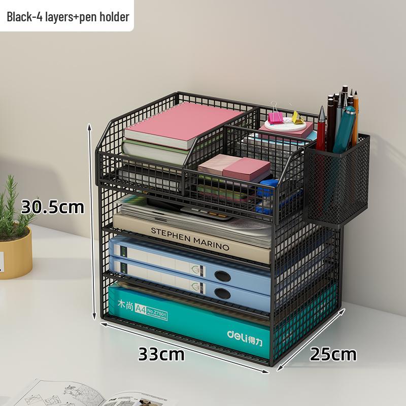 Multi-layer Desktop File & Bookshelf Organizer