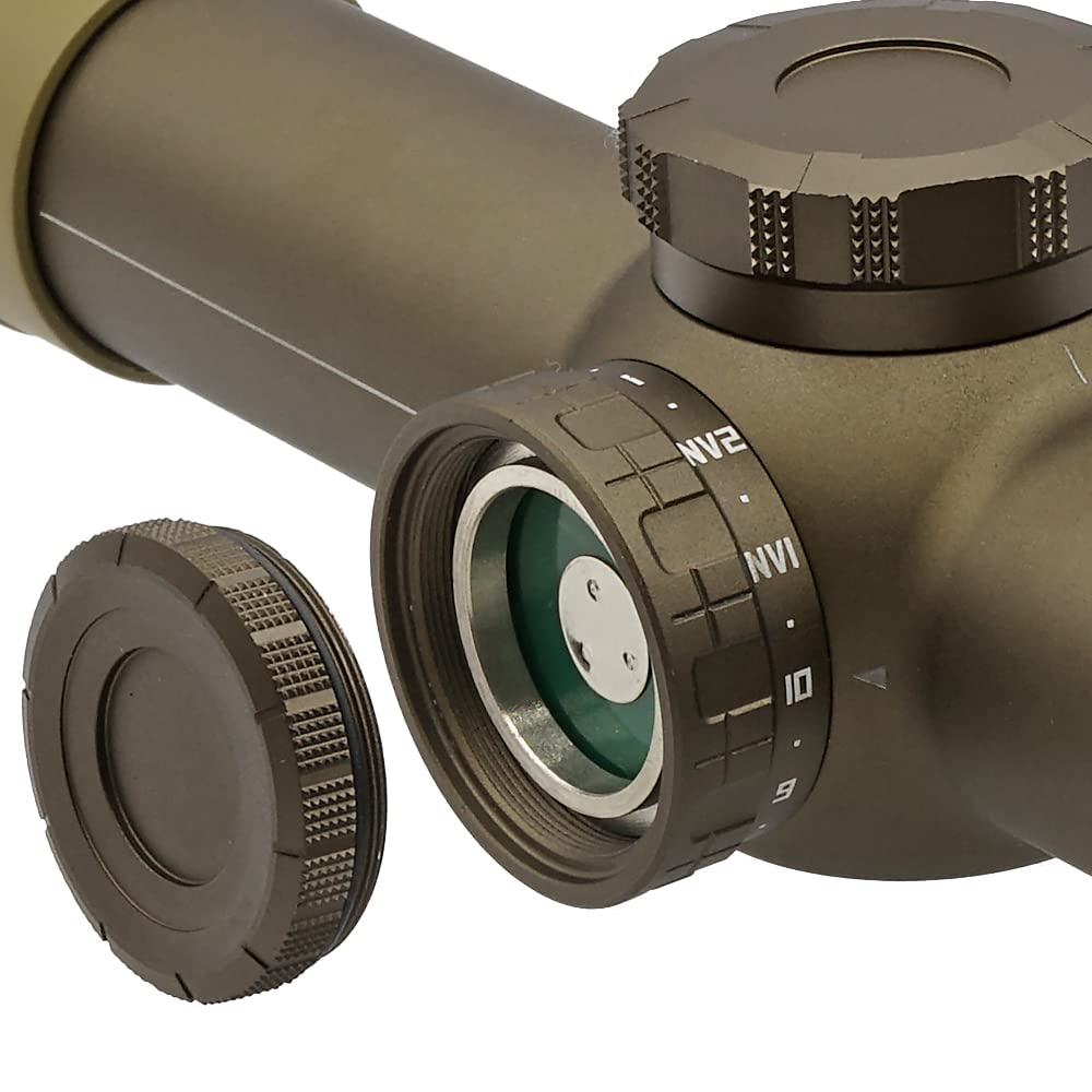 Evolution Gear Variable First Focal Plane Replica Scope for the SIG TANGO 6T DVO Short 6x Super 6068 Aluminum Dark Earth Tan Color (FFP) 1-6X24mm