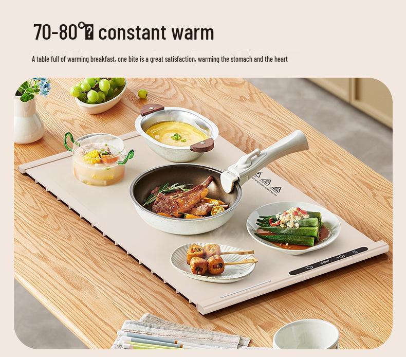 Folding Silicone Food Warmer Pad with Intelligent Temperature Control