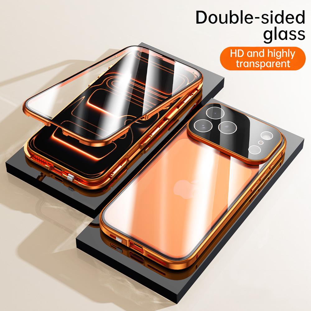 For Samsung Galaxy S26 S25 S24 S23 S22 Ultra Plus Case Metal Alloy Magnetic 360° Full Surround Screen HD Tempered Glass Protection Cover