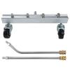 Chassis Undercarriage Pressure Washer Attachment for Road and Vehicle Bottom Cleaning Stainless Steel Design Only