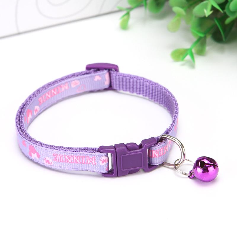 Pet Cartoon Collar with Bell for Cats and Dogs