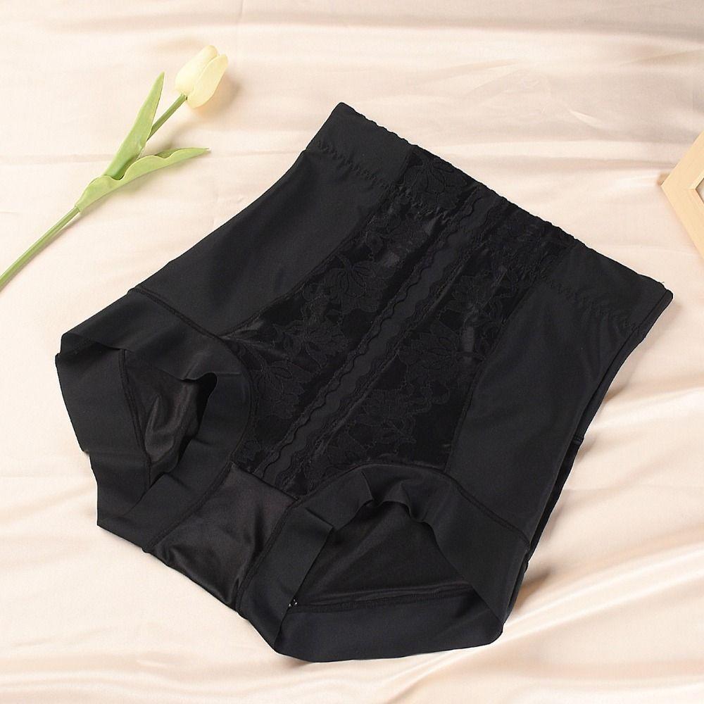 Ice Silk Tummy Control Underwear High Waist Butt Lifting Briefs Body Shaping Panties  Daily