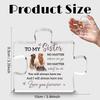 2D Flat Keepsake Acrylic Decorative Plaque and Ornament: Sister'S Gift - Inspirational Birthday Surprise From Loving Sister,Classic Style Home Decor