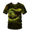 3D Print Animal Snake Sport Quick-dry Breathable Men T-shirt Outdoor Street Cosplay Party Short Sleeve