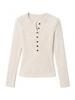 Women's Slim-Fit Long-Sleeve Henley Top: Waist-Cinching Base Layer for Autumn/Winter 2026