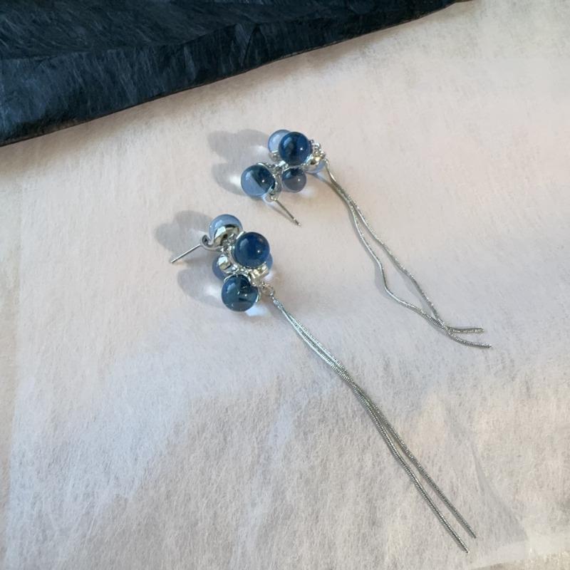 New Trendy Luxury Lightweight Pearl Earrings Women's Long Fringed Design Elegant Face Slimming Style High-End Feel