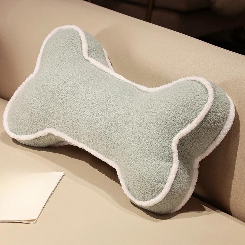 

65 см креативная костяная плюшевая мягкая костяная подушка-валик для подголовника, подушка для спинки, подходит для автомобиля, дивана, кровати, декора комнаты 65x35x10cm