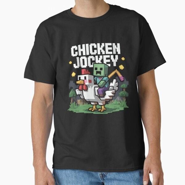 Funny Chicken Jockey Zombie Pixel Art Zombie Gam Made In Usaaus Tshirt S2xl