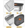 Youde 316L Stainless Steel Refrigerator Storage Container, 2200ml, 6-Pack