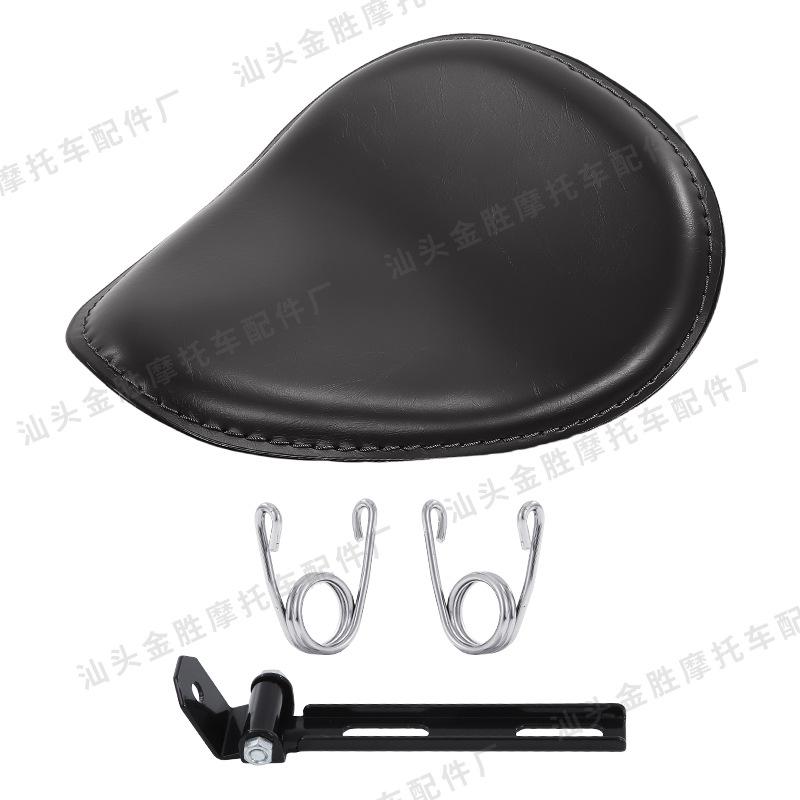 Retro Triangle Seat Bag for Harley Motorcycle - Leather Spring Cushion Accessory