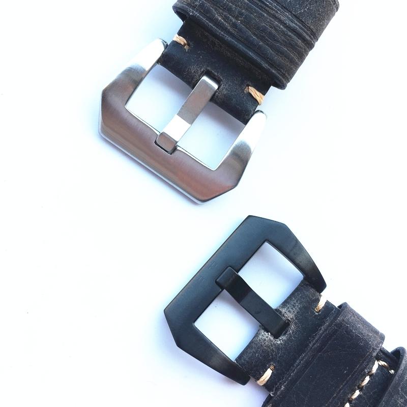 Handgemachtes Retro 22mm 24mm 26mm rauchgraues Crazy Horse Echtleder Armband Armband ersetzen für PAM Panerai Uhrenarmband