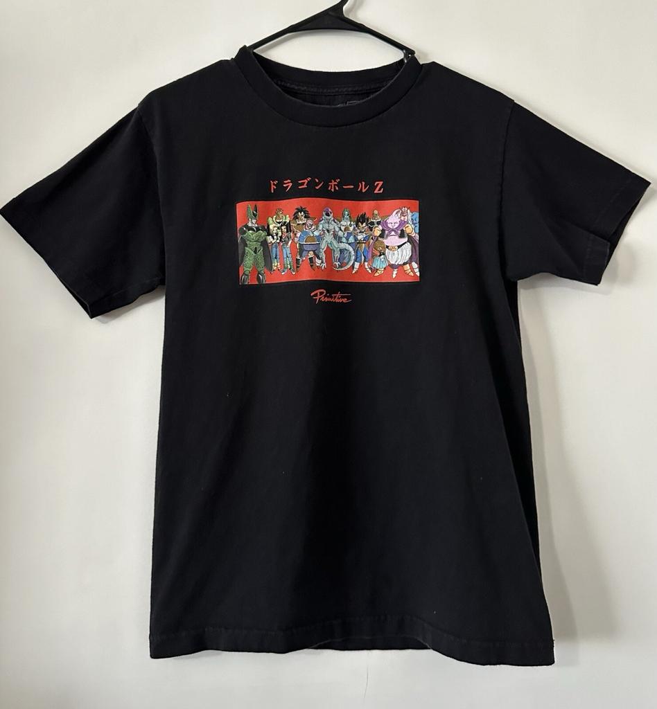 Primitive X Dragon Ball Z Anime Tee Black Graphic T-Shirt Size Small Unisex T-Shirt