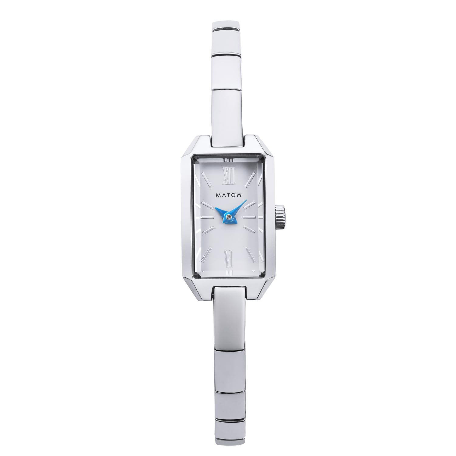 

Authorized Dealer MATOW Watch mw005004 Mini Square Silver White [MATOW] Women s [Tsuki Seigetsu]