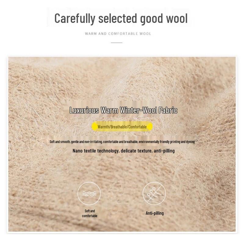 Women's Fleece-Lined Touchscreen Wool Gloves