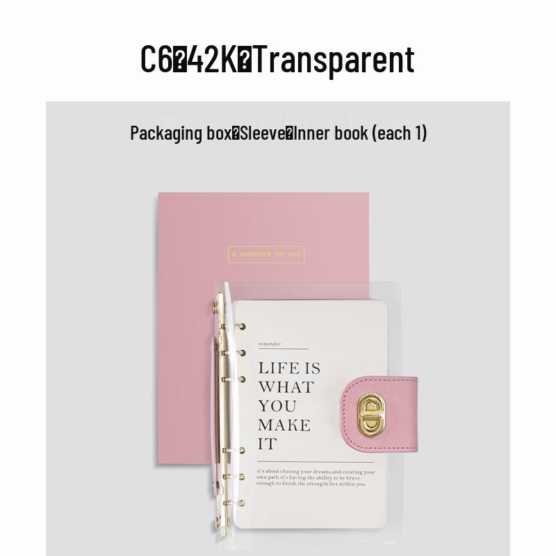 A7 Ordner A5 Notizbuch im Stil Hochwertiger Transparenter A6 Planer Journal
